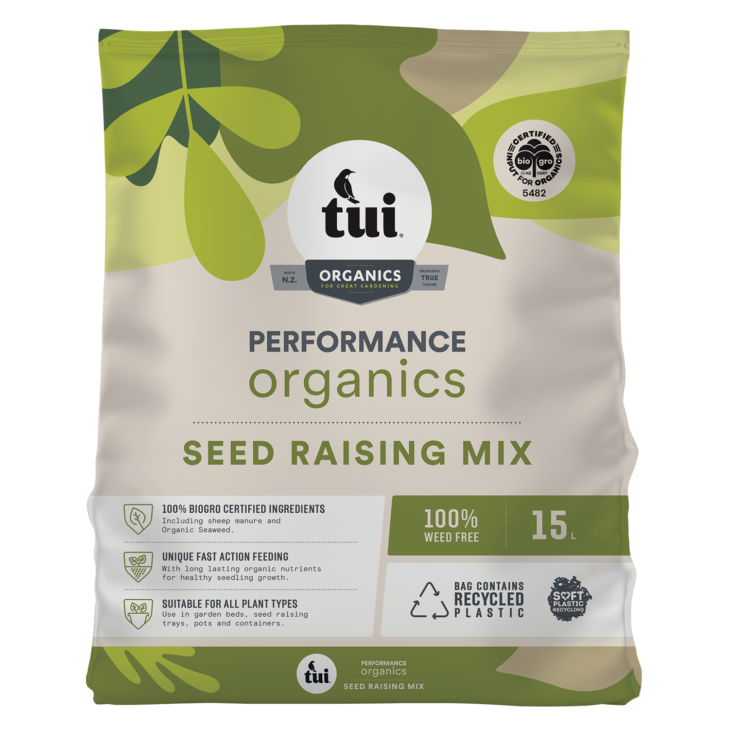 Tui Performance Organics Seed Raising Mix - BioGro Certified